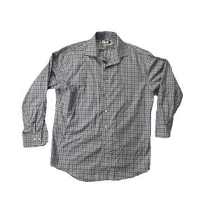 Lorenzo Uomo Slim Fit Non Iron Long Sleeve Blue Plaid Fashion Shirt 16.5 (32-33)